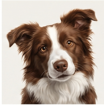 Rescue dog portrait, border collie